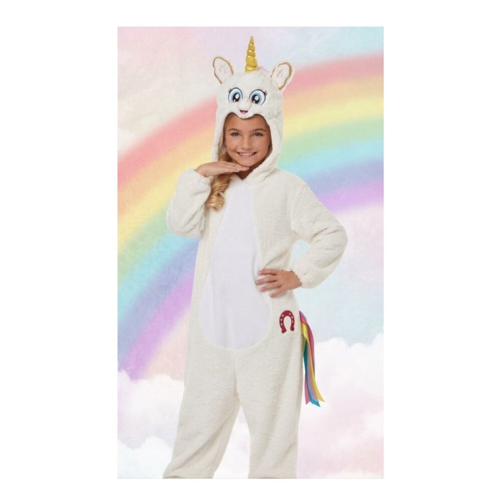 Palamon GiGi Unicorn Costume Unisex L 12-14 Plush Jumpsuit Kidcore Deadstock NIP